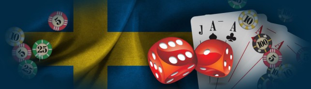 svensk flagga 2 tärningar kortlek och spelmarker